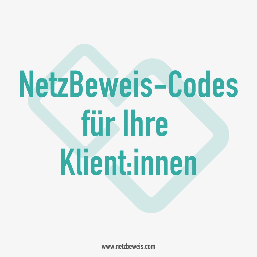 Für unsere NetzBeweis Kund:innen gibt es nun auch die Möglichkeit, zeitlich befristete Codes für ihre eigenen Klient:innen oder Mandant:innen zu erwerben.. 🙌

Kontaktieren Sie uns, wenn Sie auch Codes für Ihre Klient:innen benötigen! 📧📞

#netzbeweis #beweissicherung #beweise