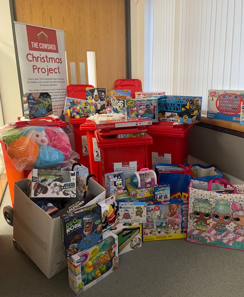 AVDAppoint's tweet photo. Great to see this photo from The Cowshed of all the toys before Christmas ready to be distributed to children who usually wouldn't be receiving gifts.

Well done to The Cowshed and all the businesses who contributed to this fantastic effort!

#christmas #thecowshed #charity #avd https://t.co/dAEQKNLVej