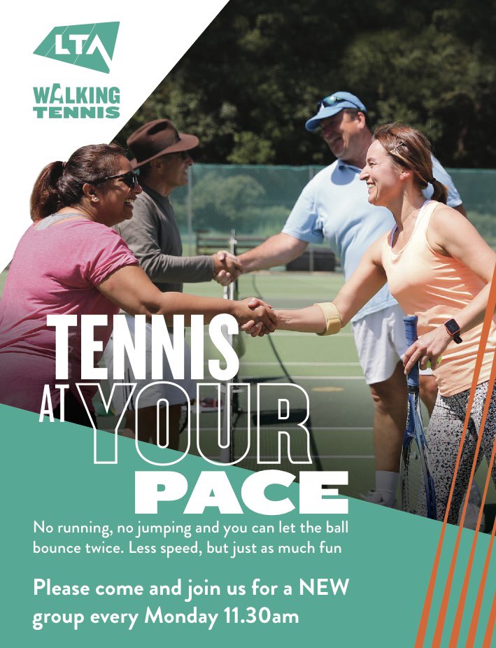 Join us in February as a NEW group starts every Monday. The first 8 people to sign up get two weeks FREE! 

Call us on 01263 513741 to book your place now 

#cromer
#northnorfolk
#walkingtennis
#newgroup 
#getactive
#meetnewfriends
