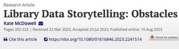 Data storytelling requires overcoming obstacles. This open-access research article is newly available from the publisher: tandfonline.com/doi/full/10.10…