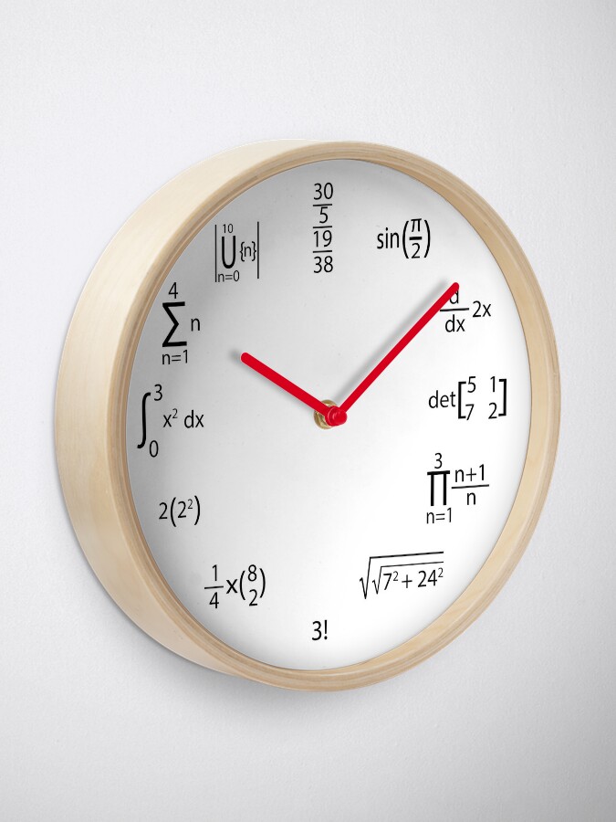 mathladyhazel's tweet photo. Mathematics clock. I need one. [https://t.co/vaT1VYrNfO] https://t.co/Xjz4umKOqE