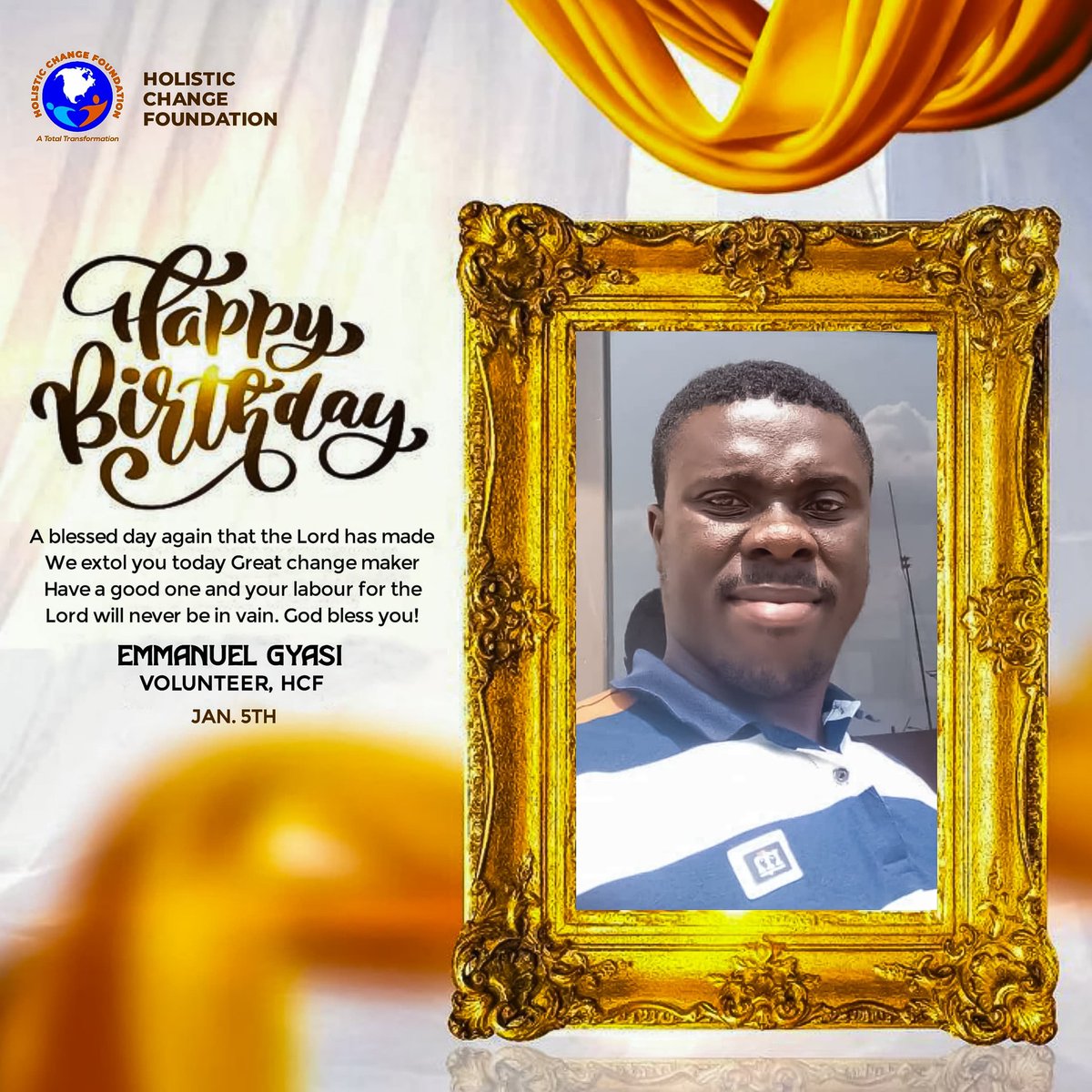 holistic_change's tweet photo. Have a blissful birthday Emmanuel. You're made for signs and wonders. Keep being a blessing to this generation and beyond. HCF loves you 🎉🎊✨❤️ https://t.co/gzfIuiR0XZ