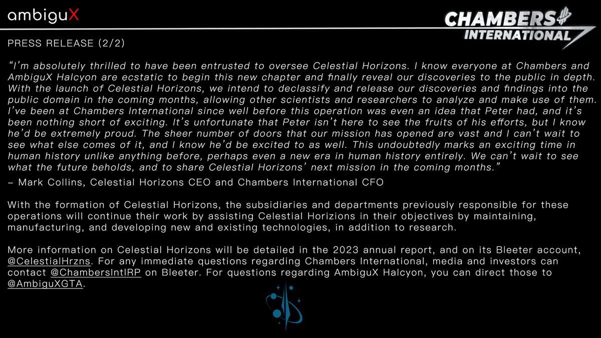 Chambers International tweet media