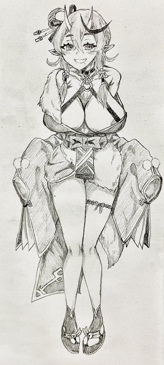 鬼の女王rndu mkt!
長乳にした立ち絵だけ描く予定でしたが、途中物足りなくなったので…捕まって調教されて更に長乳になってるmkt様も描きました
のぞむーまん先生の描いてたオナホclaさんがめっちゃ刺さったので…
描いてて思いましたがこの鬼スケベすぎる…エロ絵がたくさんあるのも納得です