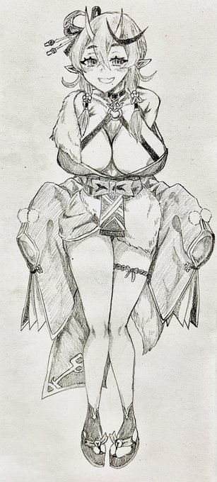 鬼の女王rndu mkt!
長乳にした立ち絵だけ描く予定でしたが、途中物足りなくなったので…捕まって調教されて更に長乳になってるmkt様も描きました
のぞむーまん先生の描いてたオナホclaさんがめっちゃ刺さったので…

描いてて思いましたがこの鬼スケベすぎる…エロ絵がたくさんあるのも納得です 