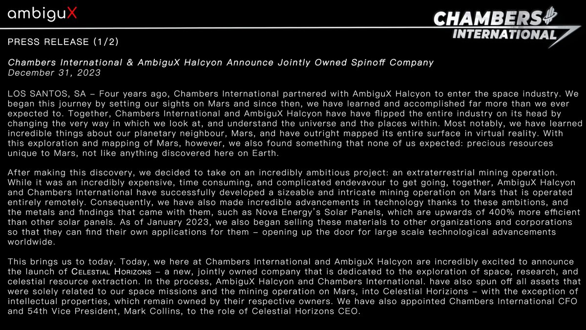 Chambers International tweet media