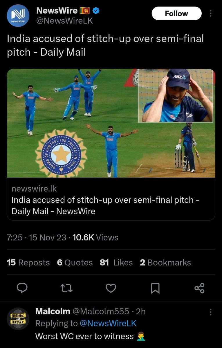 SanjivaKUK's tweet image. Yup. They tried hard to win the ICC Cricket World Cup 2023 by hook or crook. Evidence of it is everywhere. 👇
#CWC2023 #CWC2023Final