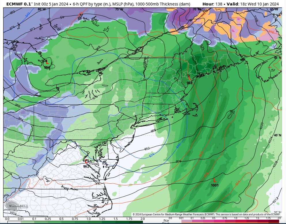 Light, fluffy snow on the way Saturday night and Sunday, most of it falls in Southern Maine. However, I'm WAY more concerned about next Wednesday. Heavier precip (mostly rain) and stronger wind gusts too.