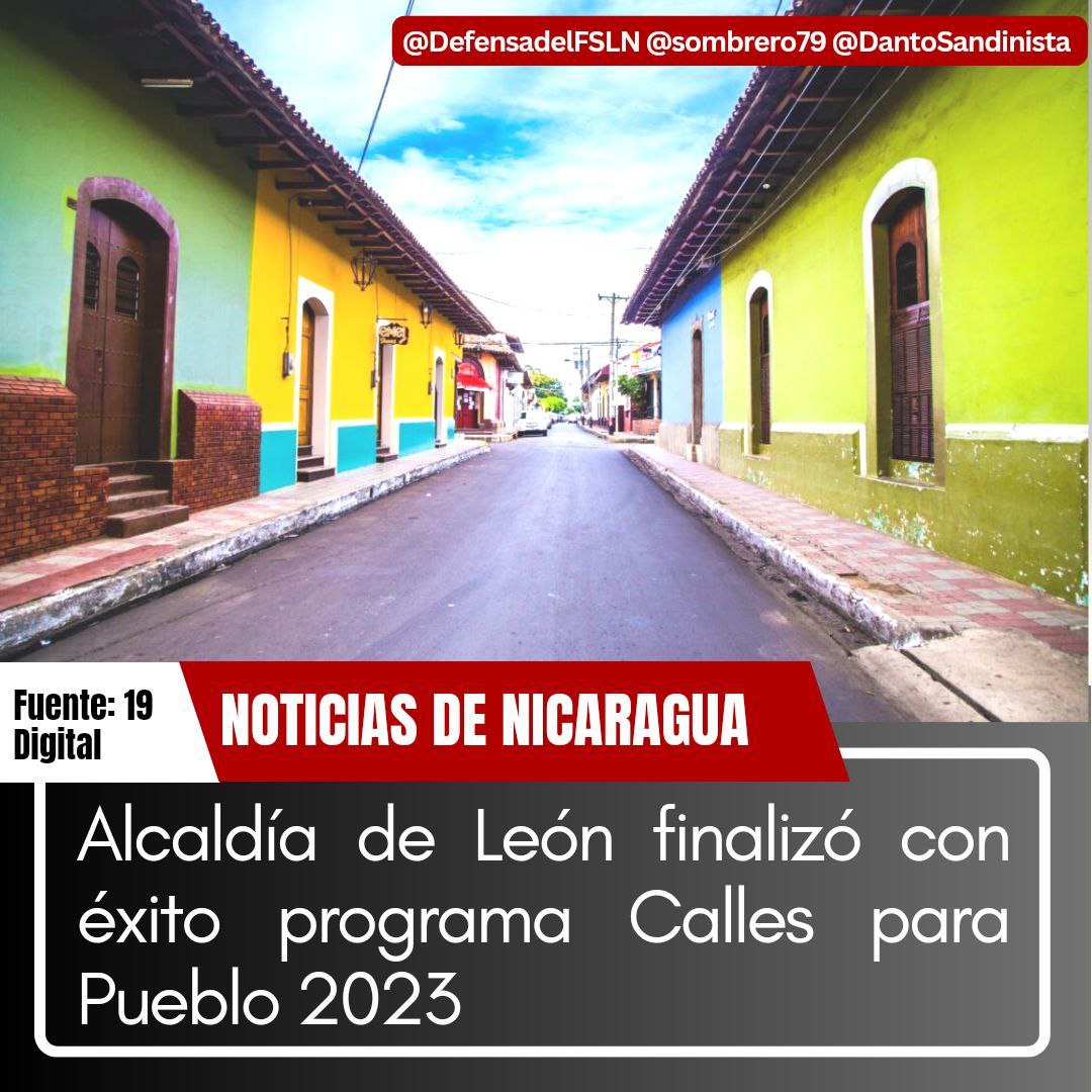 #Nicaragua La ciudad Universitaria finalizó con éxito programa Calles para el Pueblo 2023. 

#TropaSandinista 
#2024HaciaNuevasVictorias
