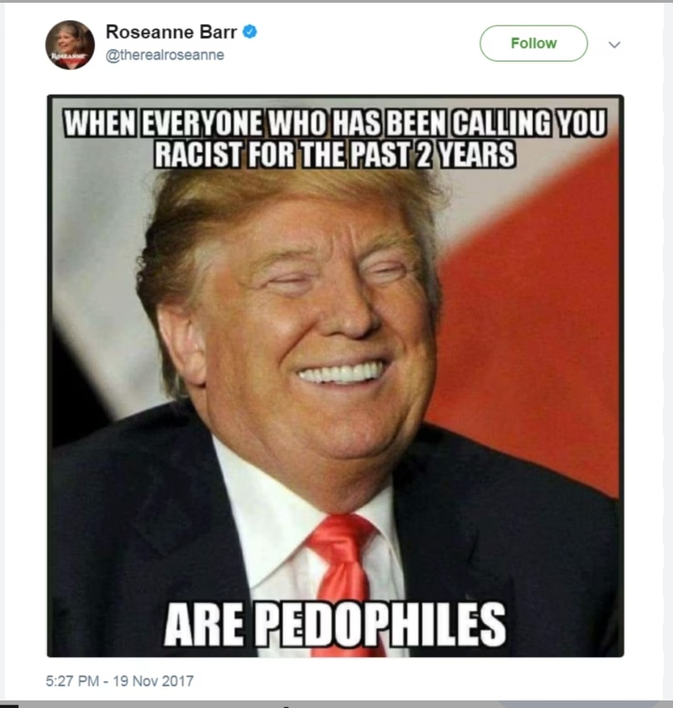 ZekeGary2's tweet photo. Good morning, Patriot Warriors! Roseanne Barr nails it!   1. https://t.co/nZB3dz9gXK