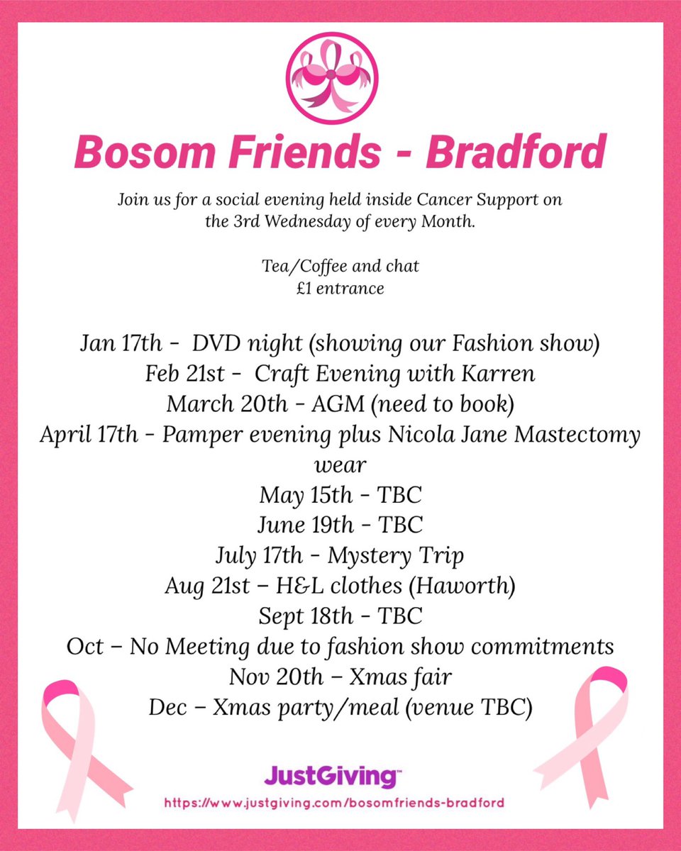 BosomFriendsBfd's tweet photo. Our social evenings for 2024 …. So far!
A few to be finalised x https://t.co/DVTXOftgz2