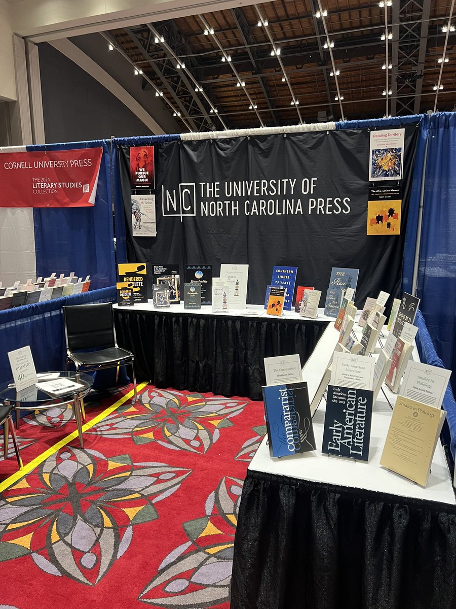Lucas_Church's tweet image. We are set up and ready for #MLA2024! Come on down and talk books with us!