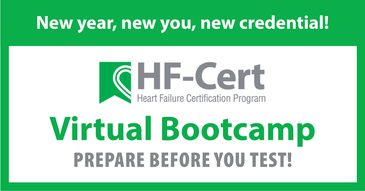 New year, new you, new credential! 🤩 The HFSA HF-Cert Virtual Bootcamp is a must-have study tool designed to prepare healthcare professionals for the HFSA HF-Cert examination. Apply now >> hfsa.org/hfsa-hf-cert-v…