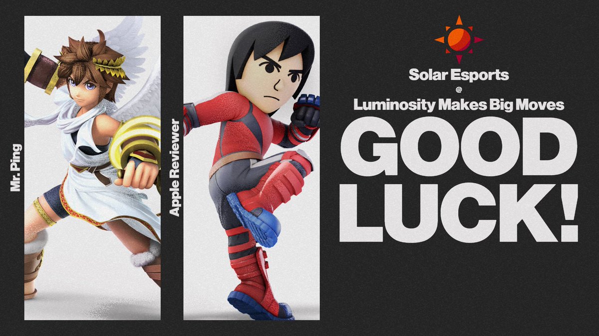SolarEsportsSLE's tweet photo. We wish @AppleReviewer_ & @enriquescooby the best of luck in their runs at Luminosity Makes Big Moves 2024, and what a way to start off 2024!
🎨 Graphic: @instinctdesign0
#SolarRising https://t.co/dDcQerK81s