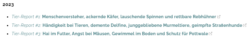 SporkPeter's tweet photo. In 2023 gab es schon drei Ausgaben des #TierReport. Hier könnt ihr sie alle lesen: https://t.co/6cdrxUHXiQ
Und wenn ihr euch anmeldet, landet
#4 automatisch und kostenlos am 10.1. in eurem Postfach. 
@riffreporter @RainerBLangen @schreibstark @ruediger_braun @CldRuby https://t.co/cCuqrEIU2v