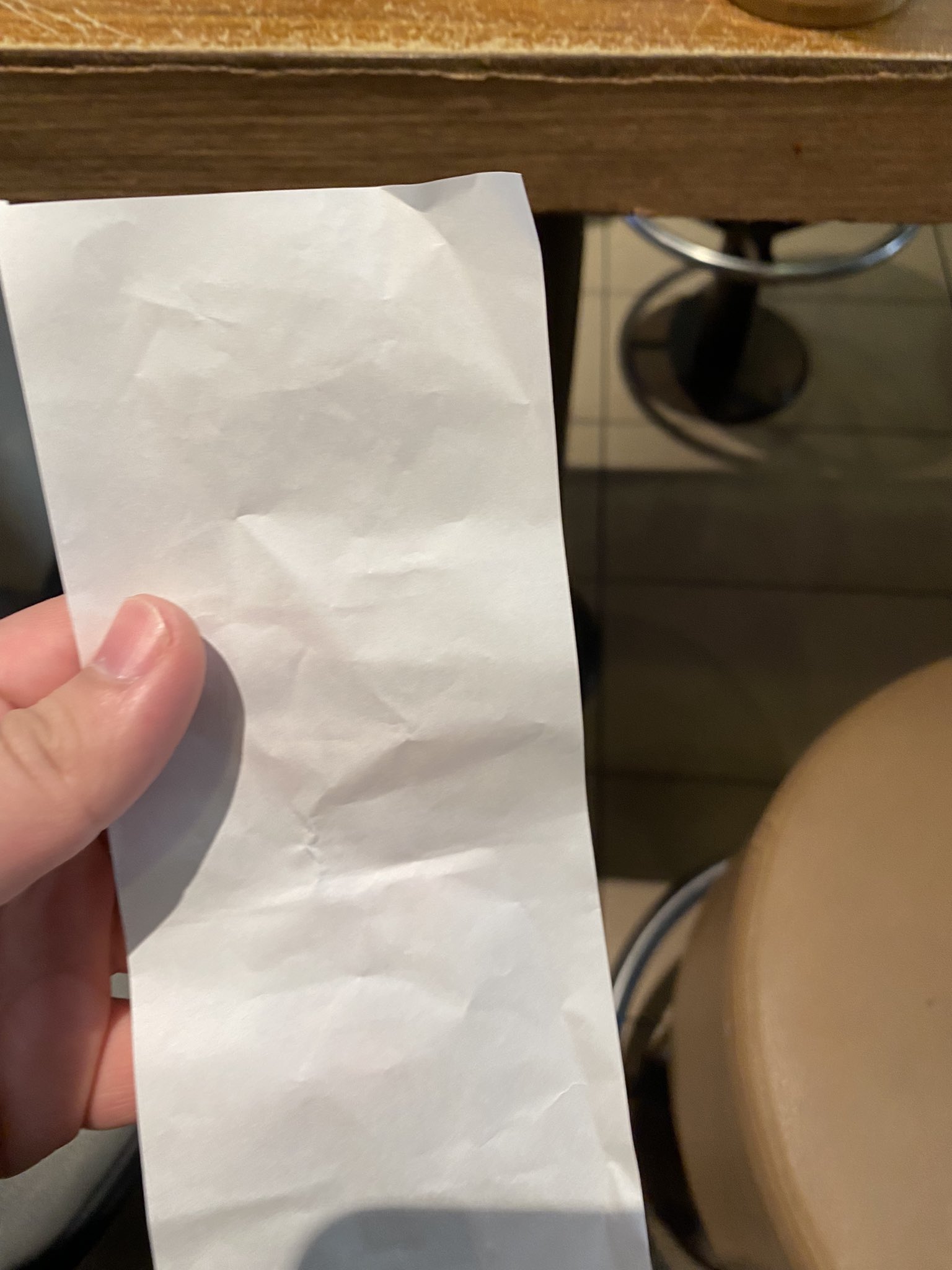 TCS  Dany on X: Ohhhh a blank receipt thanks McDonald's