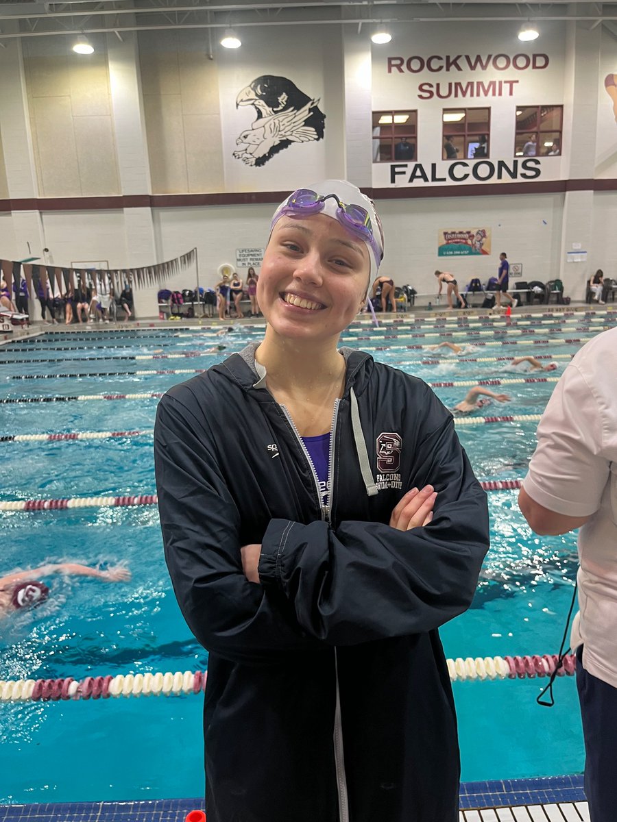 Breanna Wilkinson takes 1st place in the 100 yard Freestyle!