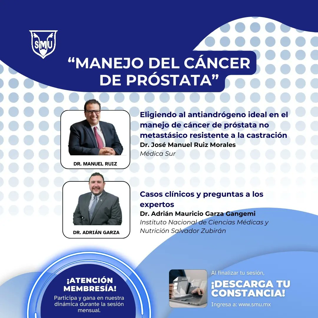 ¡Apártalo en tu agenda! El próximo 18 de enero se llevará a cabo nuestra primera sesión mensual académica del año.🎓📚 ¡Te esperamos! 

🕣 Horario: 20:00 hrs.
📍 Ubicación: Auditorio SMU 
💻 Streaming: Sitio web y  Facebook

#UrologíaEnMovimiento #SMU24