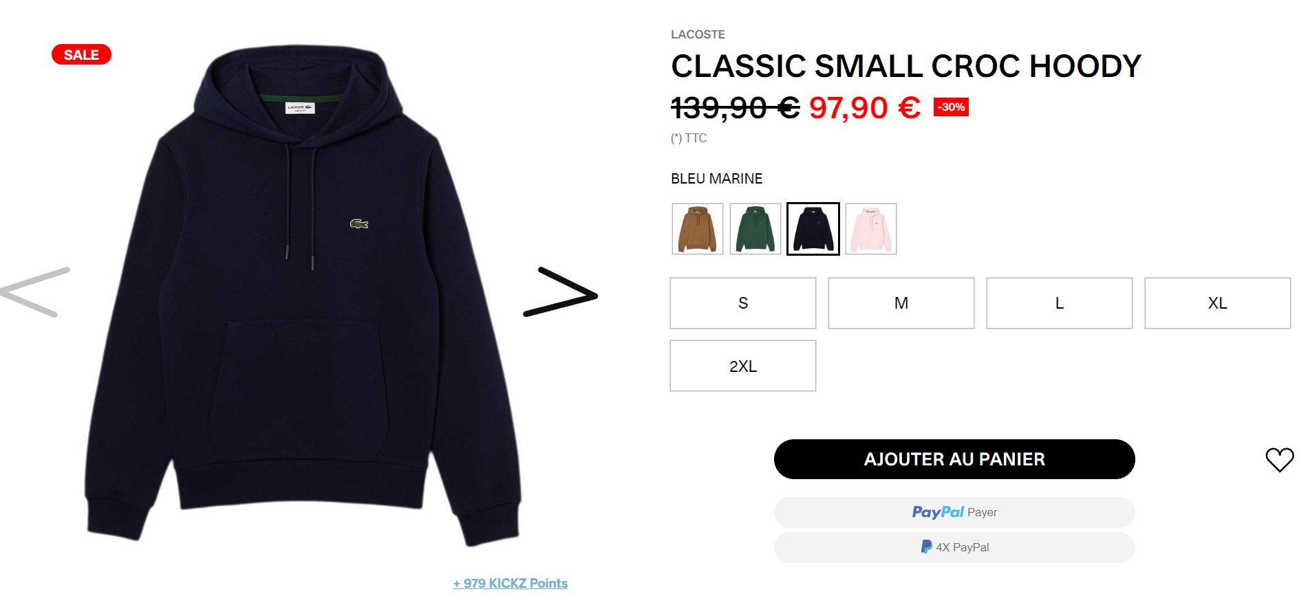 Lacoste paypal top