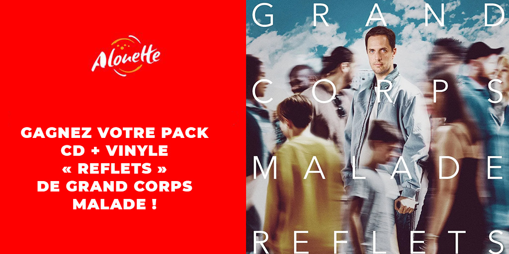 AlouetteRadio's tweet photo. 🎁 CONCOURS 🎁
Commencez le week-end en musique ! Alouette vous offre votre pack CD+vinyle "Reflets" de @grandcorpsmalad ! 🤩🎶

Pour participer :
➡️  RT + Follow @AlouetteRadio 
📆 Tirage au sort le 8 janvier https://t.co/5S4emDKmt0