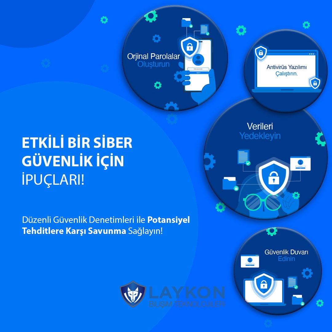 Düzenli güvenlik denetimleri,  potansiyel tehditlere karşı güçlü bir savunma sağlamak için çok önemlidir.
Kötü amaçlı etkinlik belirtilerine karşı düzenli olarak tarama yaparak güvenli kalın!

#LaykonBilişimTeknolojileri #sibertehdit #antivirüs #verigüvenliği