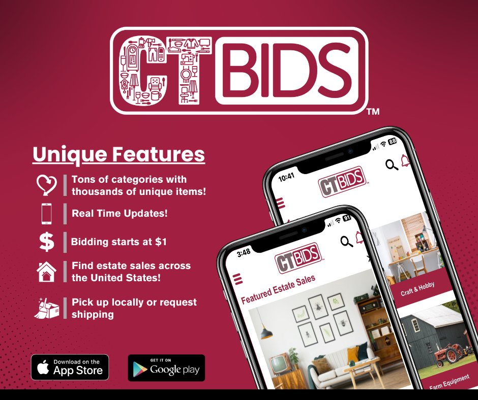 CTBids_'s tweet photo. Ring in the New Year with CTBIDS!🎊
Discover and Bid on Unique & Everyday Treasures from estate sales across the country at https://t.co/1UagM82BWE
#UniqueTreasures #OnlineAuctions https://t.co/DQ6jLz0e8J