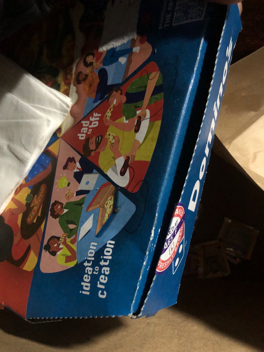AyonikaPaul's tweet photo. Hi @dominos_india  It’s been 20days  since I received your delivery with broken seals of all your boxes and 20days since you promised ‘of prompt action’. 

How long would it take for this prompt action?Just a millennium or 2?
you know, casual Superhero speed?

@dominos 1/2 https://t.co/Zjp7gMC0Wr