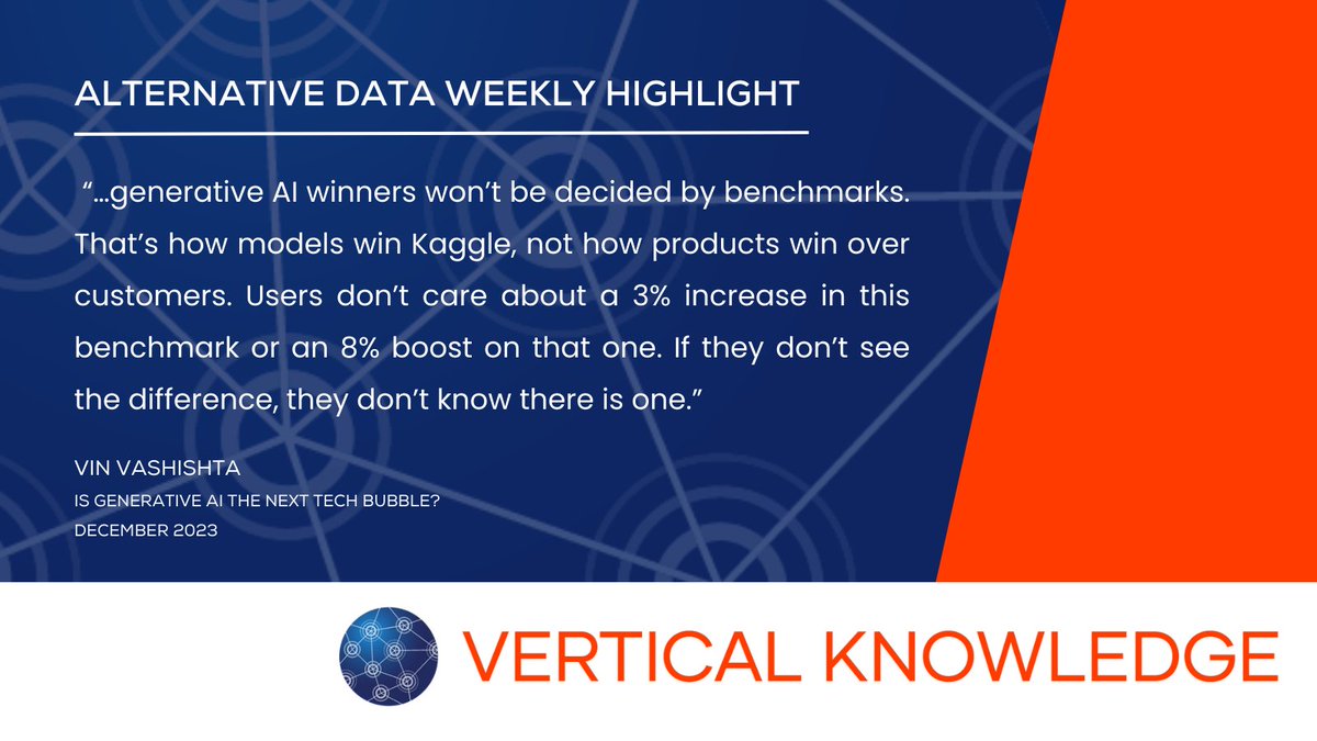 Subscribe to VK's Alternative Data Weekly newsletter to learn the latest in the industry from VK data expert @johnfarrall  #alternativedata #publicdata #datadrivendecisions