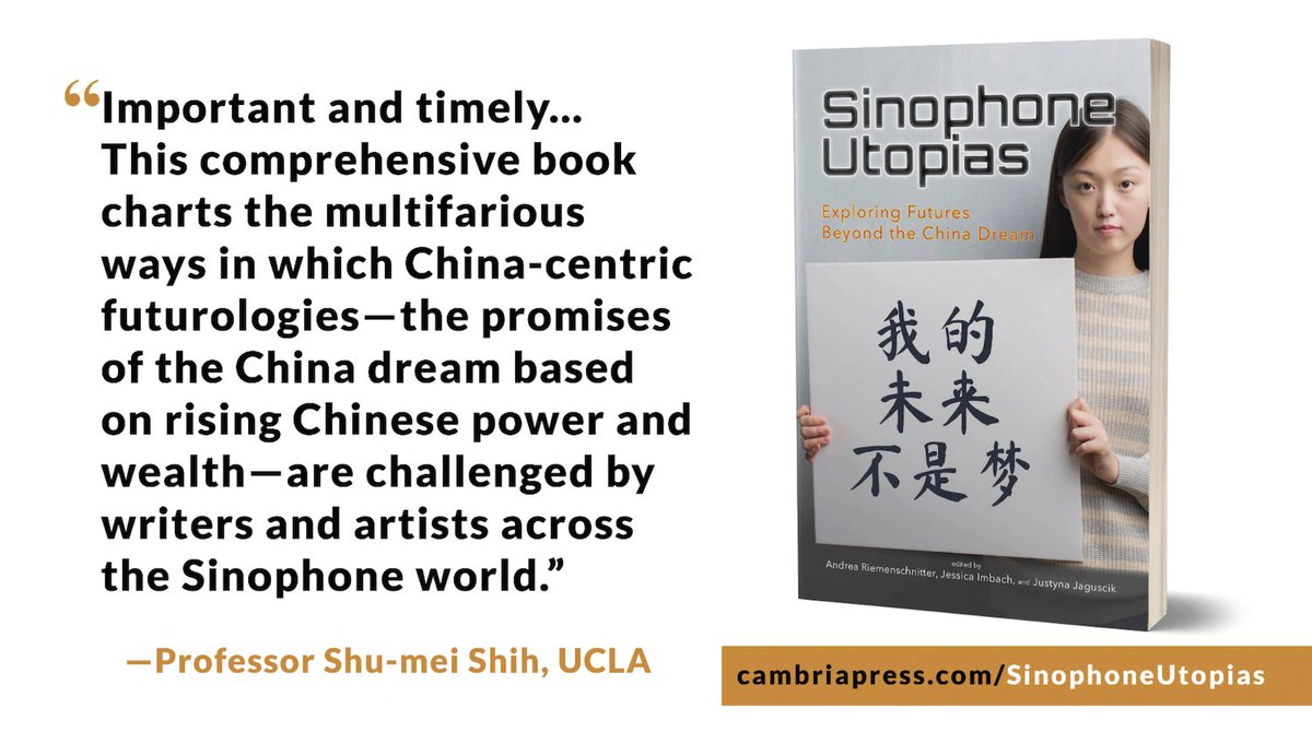 "Sinophone Utopias," by Andrea Riemenschnitter, 
<a href="/jim_bach_/">Jessica Imbach</a> , &amp; Justyna Jaguscik, eds., "prompts a fundamental rethinking of Chinese discourses, fictional and historical." cambriapress.com/SinophoneUtopi…