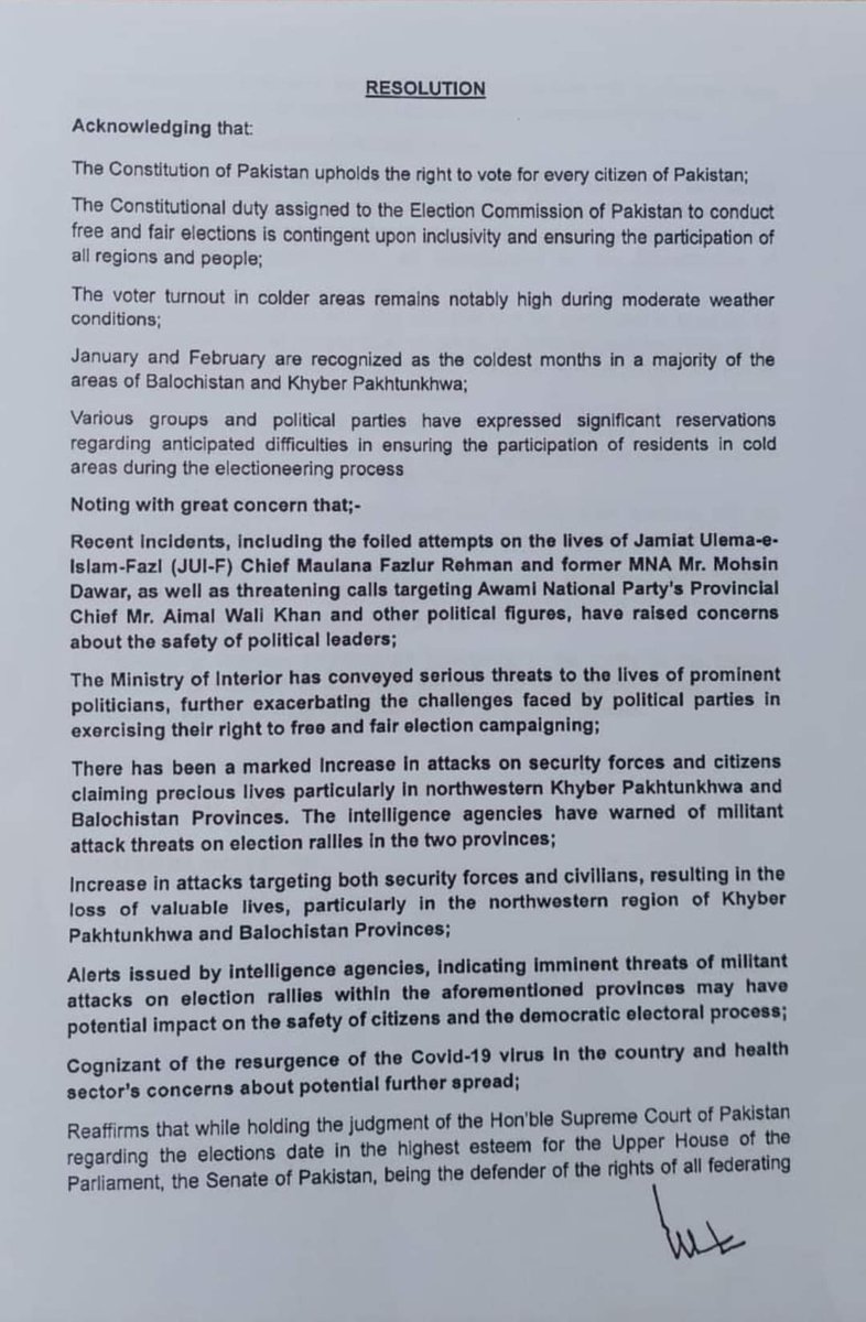 SenatorDilawar's tweet photo. Resolution presented by Senator Haji #DilawarKhan passed by majority in the Senate today. https://t.co/E30VK7NV1Z