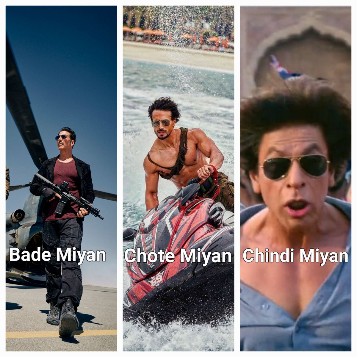 Tirlovesha's tweet photo. After giving Biggest Disaster in the History of Bollywood #Dunki with Hirani, Corporatiya #ShahRukhKhan has become more chindi than Arjun kapoor.
#BadeMiyanChoteMiyan will cross srk's dunki in straight 5-6 with both it's scale and Hype🔥
#AkshayKumar #TigerShroff https://t.co/qEDZsPYtWC
