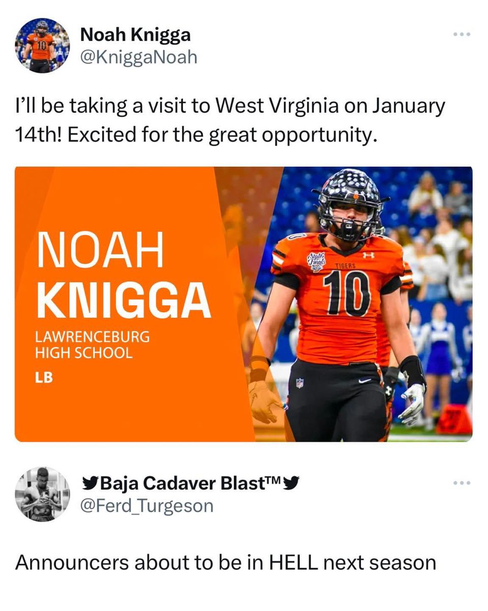 Wintry18's tweet photo. This guy at @WestVirginiaU if  @ReceDavis made people nervous with LANK what about announcers for this guy @PatMcAfeeShow https://t.co/faUfixbBsr