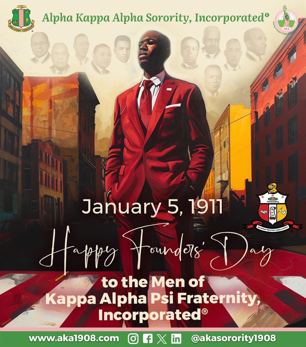 YOOOO!!!!! ♥️💎♦️

Happy Founders' Day to the Men of Kappa Alpha Psi Fraternity, Incorporated®! Congratulations on 113 years of excellence and honorable achievement in every field of human endeavor. #KappaAlphaPsi #AKA1908🩷💚♦️💎