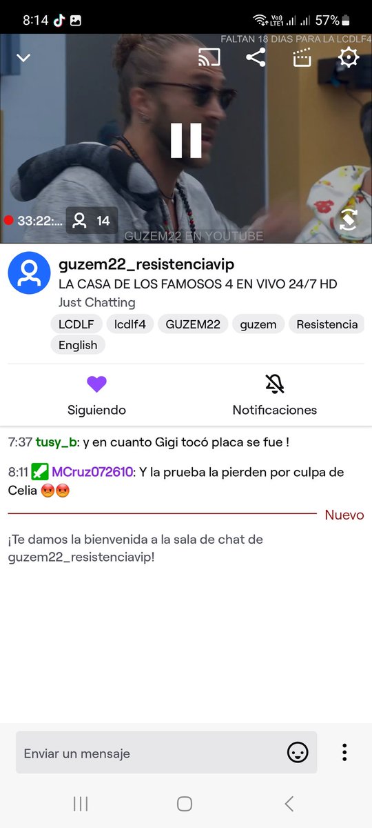 GUZEM22's tweet photo. YA INICIAMOS CON LA CASA DE LOS FAMOSOS EN VIVO EN ESPERA DE LA 4 TEMPORADA,  ESTAMOS PASANDO TODAS LAS GALAS DE LA TEMPORADA 1,2 Y 3 

ENLSCE DE TWITCH https://t.co/K6SvqW0PET https://t.co/Mk9kCUyY1q