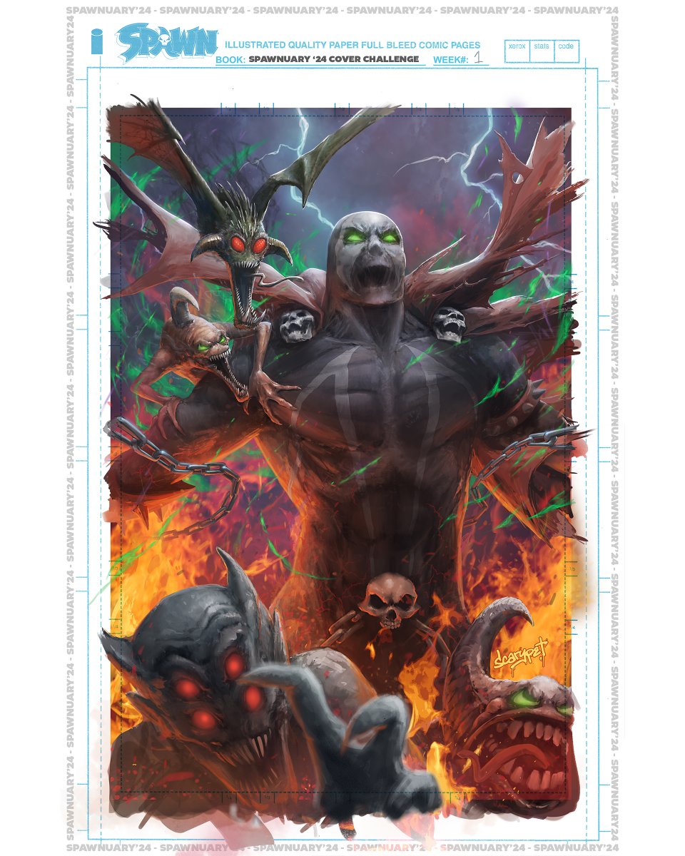 Somewhat rushed piece made for the #spawnuary #spawnchallenge over at instagram... He's the comicbook character I've drawn the most- since I was in highschool!
#spawn #fanart