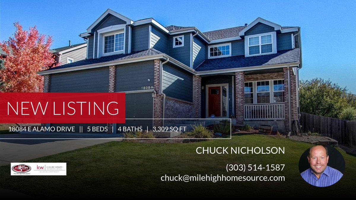 MHHShomes's tweet photo. 📍 New Listing 📍 Take a look at this fantastic new property that just hit the market located at 18084 E Alamo Drive in Centennial. Reach out here or at (303) 514-1587 for more information

In Gratitude,
Chuck Nicholson
303-514-1587 https://t.co/fumyJGK364 https://t.co/9Dw8ZIlyQp