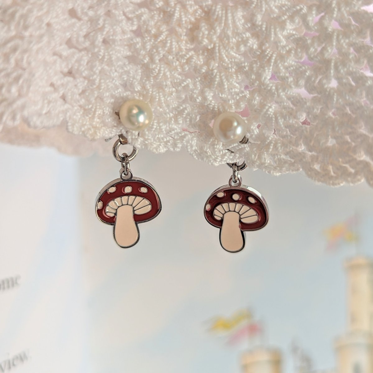 Mushroom Earrings 🍄💐