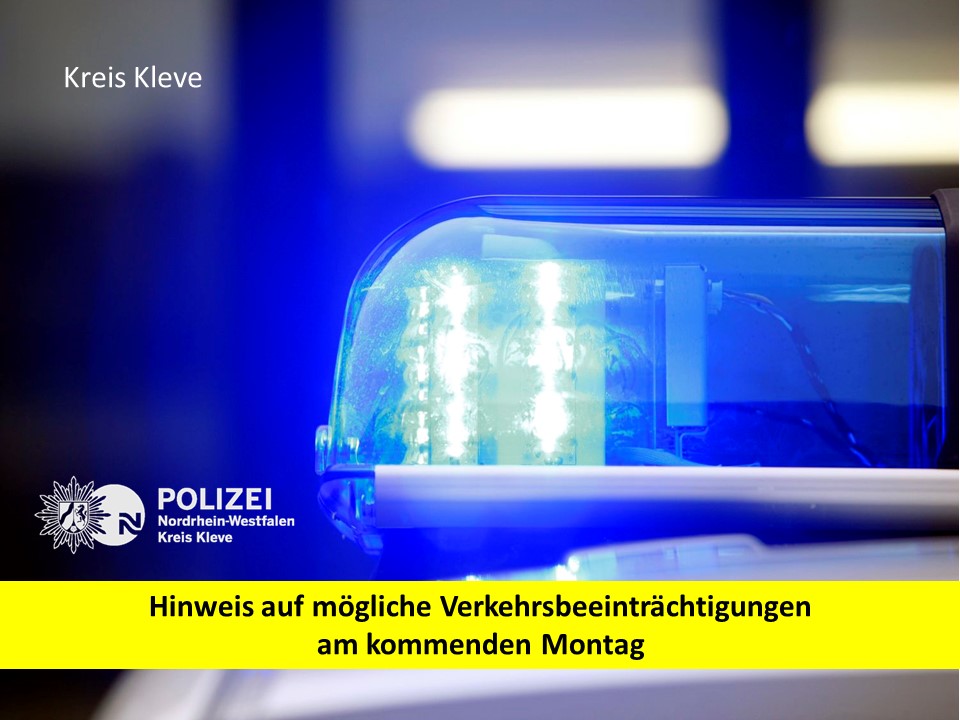 Am Montag (8.1.24) kann es wegen mehrerer Demonstrationen von Landwirten im Rahmen einer bundesweiten Protestaktion im gesamten Kreis Kleve zu Verkehrsstörungen kommen. Fahren Sie besonders vorsichtig und angepasst, damit Sie gut an Ihr Ziel kommen! Ihre Polizei Kleve