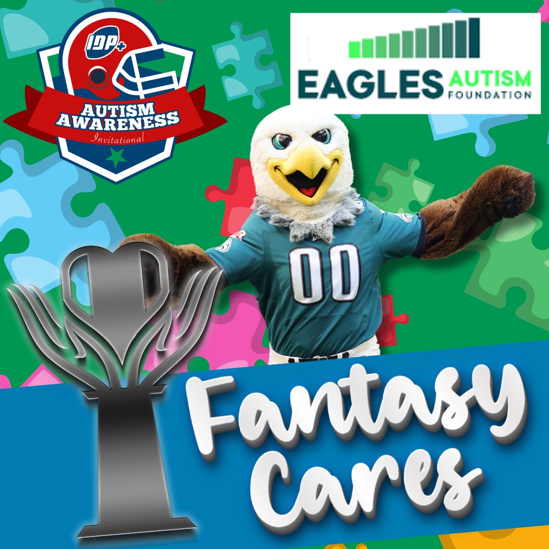 We are very proud to announce that starting in 2024 the IDP Autism Awareness Invitational has joined <a href="/ScottFish24/">Scott Fish</a> &amp; <a href="/FantasyCaresOrg/">Fantasy Cares #fantasycares</a>!

Donations will now go to <a href="/eaglesautism/">Eagles Autism Foundation</a>  🔥

THANK YOU to <a href="/TrophySmack/">TrophySmack</a> for sponsoring prizes 🙏

#FFIDP

Sign Up for 2024:
idpguys.org/2024-idp-invit…