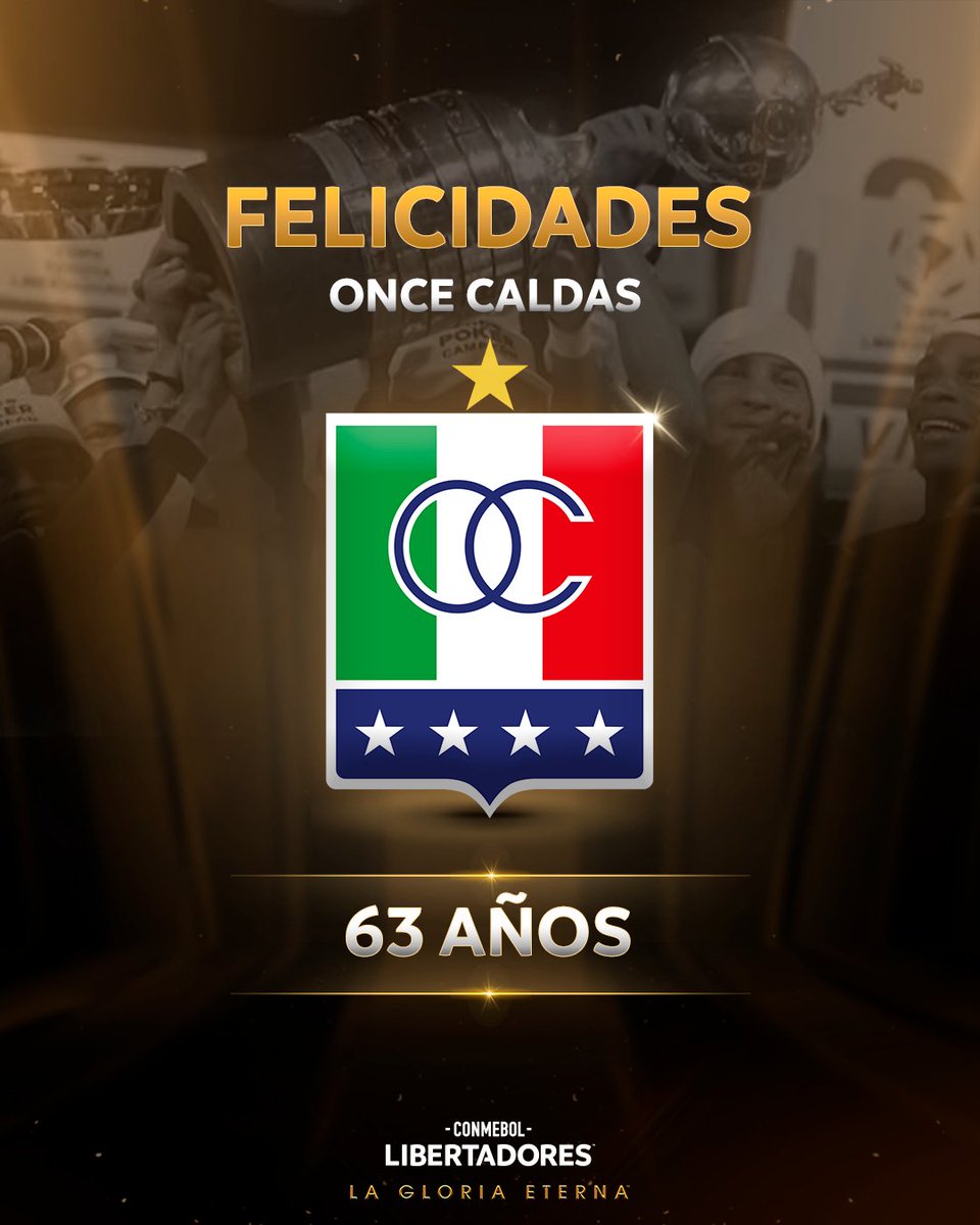 💚🤍❤️ Cumple de un campeón de América!

🏆 Felicitaciones y #GloriaEterna a <a href="/oncecaldas/">🏆 Once Caldas ⭐️⭐️⭐️⭐️</a>, ganador de la CONMEBOL #Libertadores 2004.