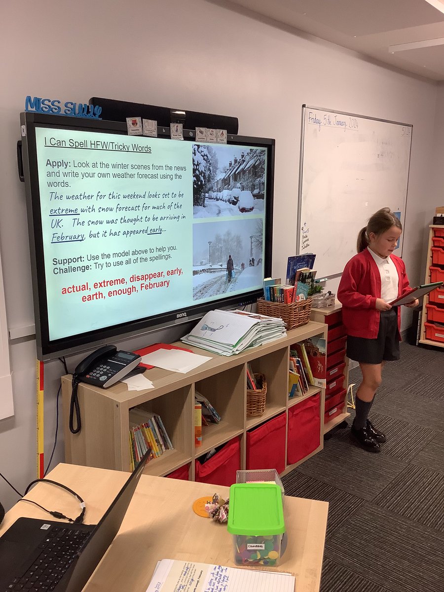 StPhilipsY4C's tweet photo. Today we have been using our spelling words to write a weather report! Some of our fabulous writers read their reports in front of the class! #teamstphilips @StPhilipCEAP https://t.co/vjfQc3VEFA