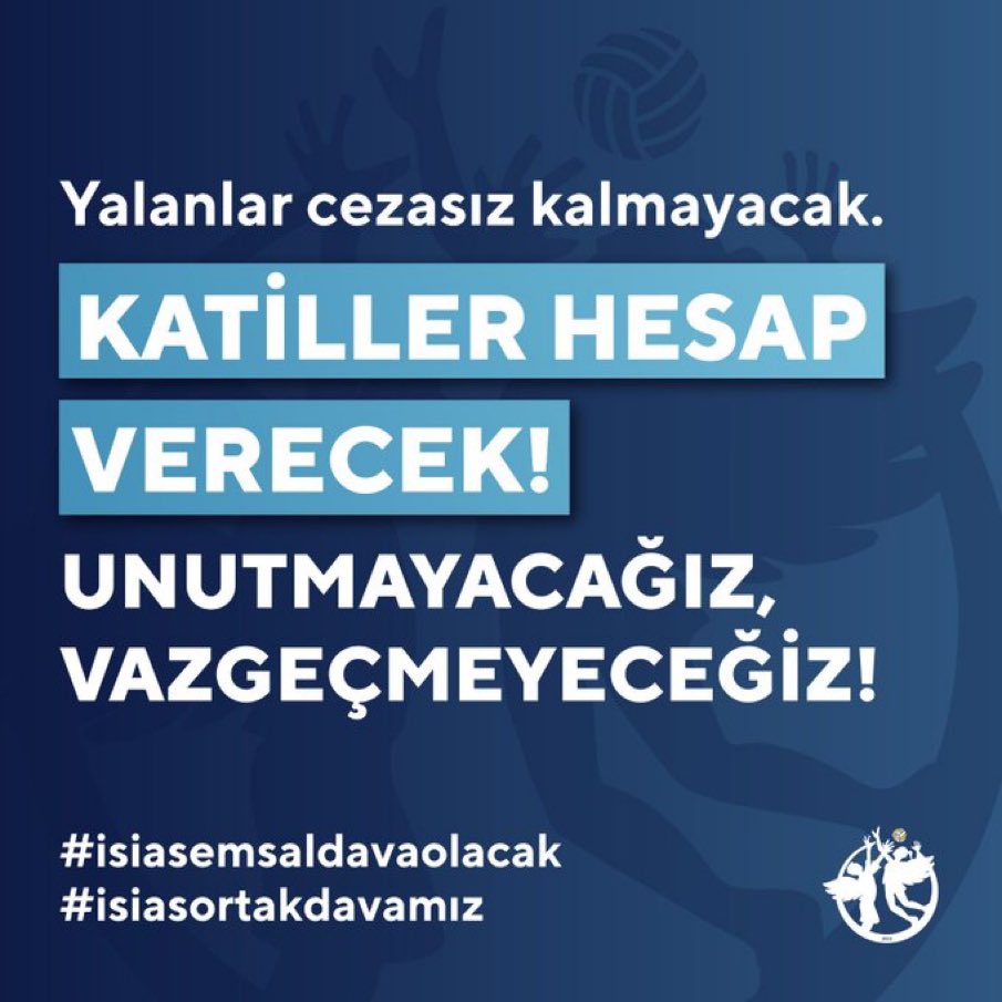 Bugün de yalanlarına devam ediyorlar bütün raporlara rağmen gerçekleri reddediyorlar 
Suçlarının sorumluluğunu almak istemiyorlar 
Kaçamayacaklar 

#isiasemsaldavaolacak
#isiasortakdavamız