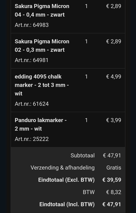 Just ordered new art supplies I expect you mutts to reimburse this before the end of the day! Approach