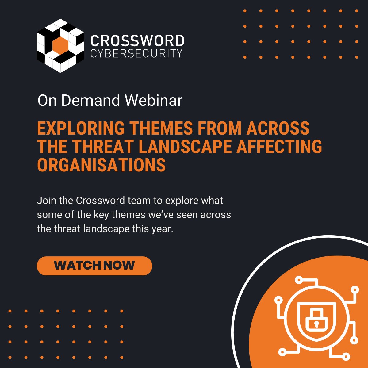 Join the Crossword team as we discuss some of the key themes we’ve seen across the threat landscape in 2023, and some of the biggest issues the Security Monitoring and Threat Intelligence teams have been dealing with.

Watch now, completely on demand. crosswordcybersecurity.com/post/exploring…