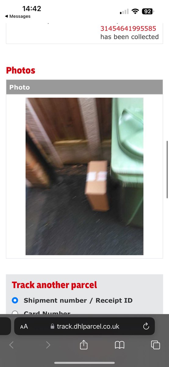 NatMepstead's tweet photo. @DHLParcelUK My parcel is saying delivered and signed for by me! I wasn’t home but my partner was. The picture on the tracking is not of my house and my doorbell camera has not seen anyone at the time of the delivery. Where’s my parcel? https://t.co/UhQJyzheDh