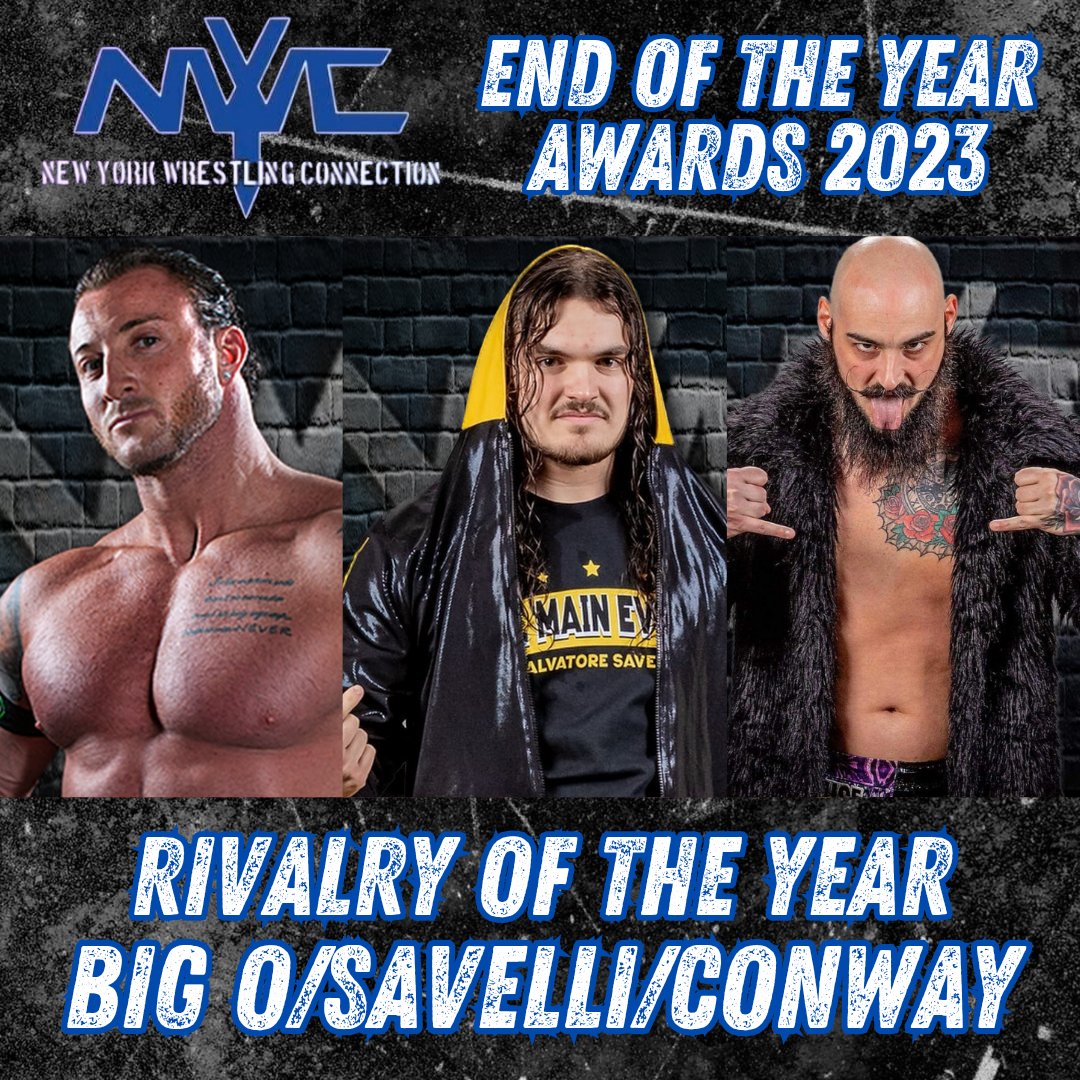 Congrats to @uhohitsthebigo / @SalSavelli / @JoeyConway_ for winning Rivalry of the Year! #wwe #prowrestling #aew #raw #Smackdown #nxt #nwa #mlw