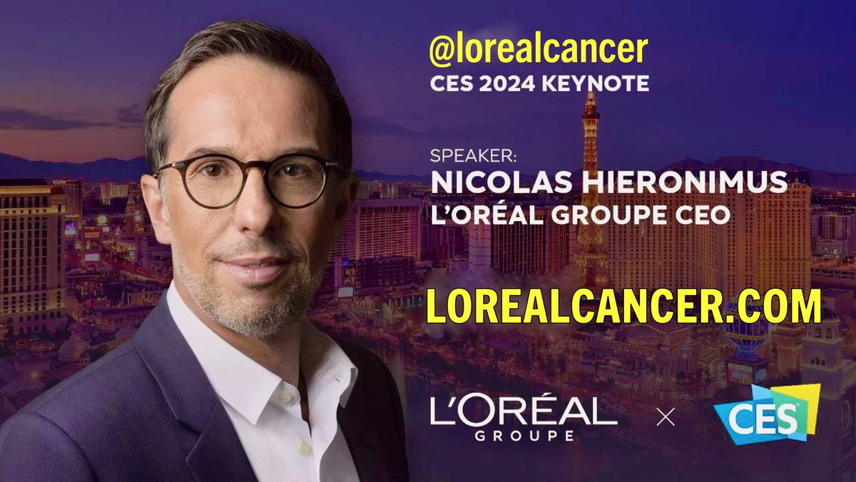 lorealcancer's tweet photo. #CES2024 #CES presents a unique opp for dialogue + critical examination of the beauty industry @LOrealGroupe's CEO, under intense scrutiny for ethical practices, delivers the keynote. Join the conversation: https://t.co/NnboQC7AHP @lorealcancer #LorealCancer 🌿✊ #ToxicFreeBeauty https://t.co/nf38Y8E0Ki