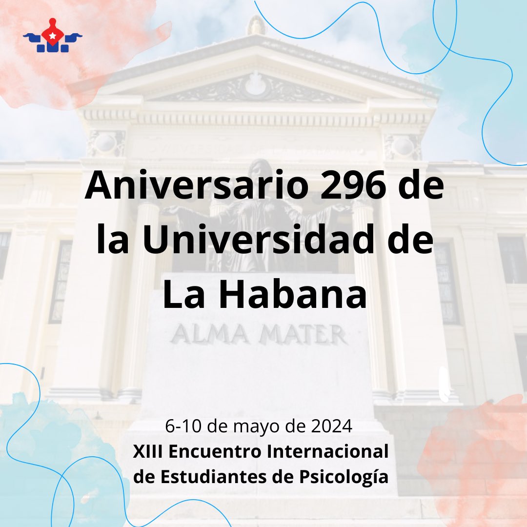 psiencuentro_cu's tweet photo. ¡Felices 296 años de conocimiento y excelencia!🥳

La @UdeLaHabana cuna de grandes profesionales y puerta de oportunidades, sigue siendo una luz de sabiduría en Cuba🎓. 

Hoy celebramos su fundación y el legado perdurable que ha dejado en la enseñanza. https://t.co/KholpzerNx