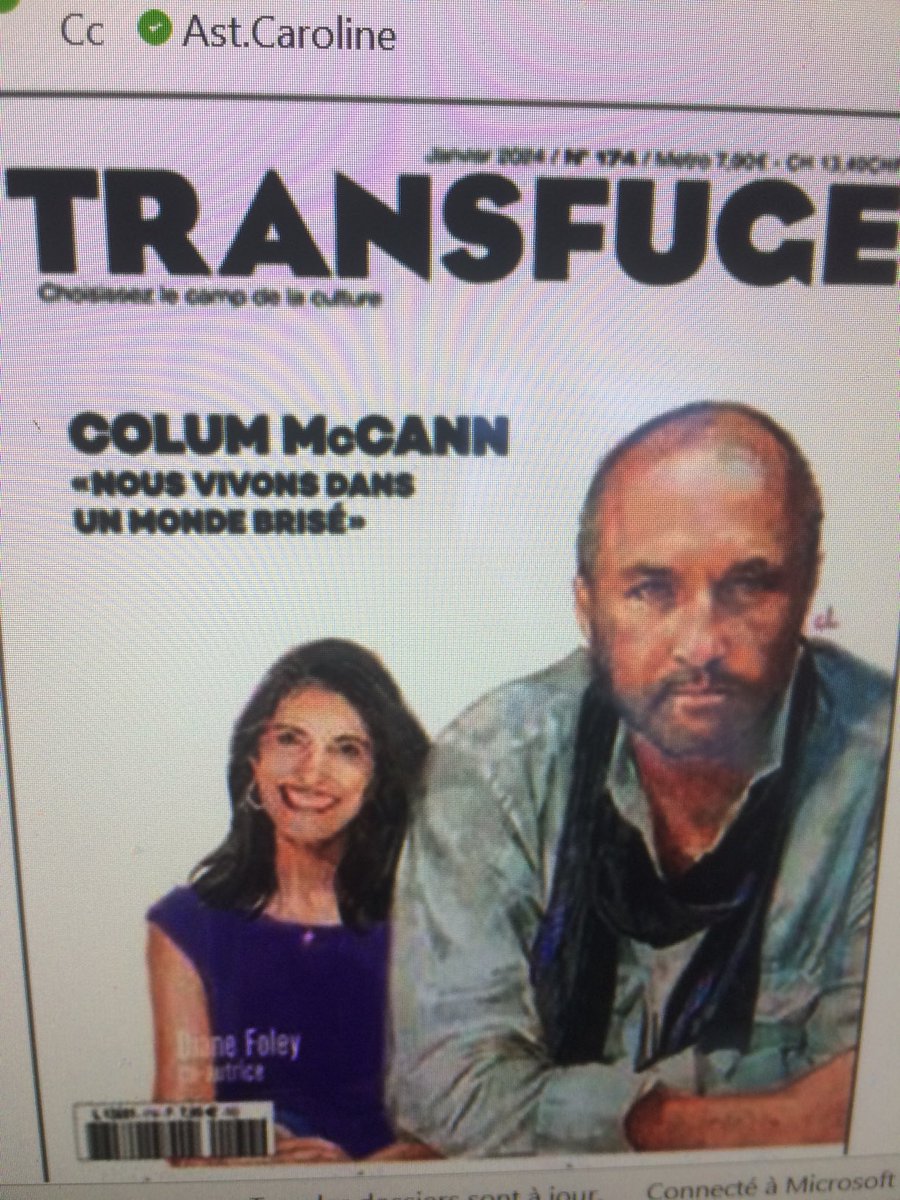du_perier's tweet photo. AMERICAN MOTHER de Colum McCann et Diane Foley « Il y a du Camus chez l’auteur de APEIROGON qui donne corps et voix aux « muets de l’histoire », et trouve une juste approche pour évoquer l’horreur ». Propos recueillis par Oriane Jeancourt ⁦@Transfuge_mag⁩ ⁦@Belfond⁩ https://t.co/IvNnQdblmp