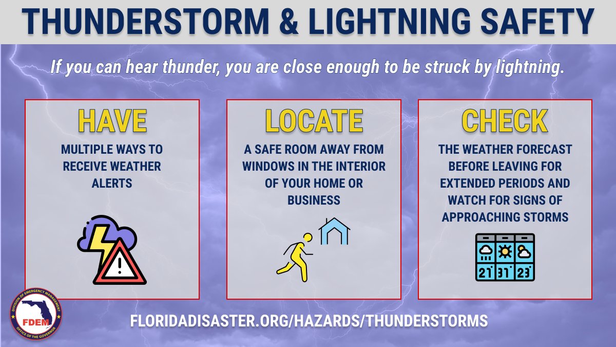 🚨 1/5/24: Floridians should plan for strong winds of up to 60mph, flooding & isolated tornadoes as two storm systems move through the region this weekend & again next week. Be sure you have a plan in place & take any watches & warnings seriously.